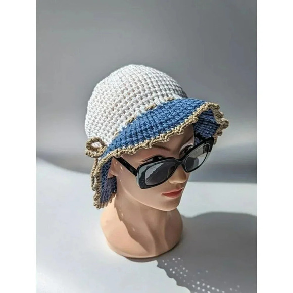 Carolyn Rowan Women's Accessories Crochet Cotton Bucket Hat (MSRP $175) - Picture 4 of 5